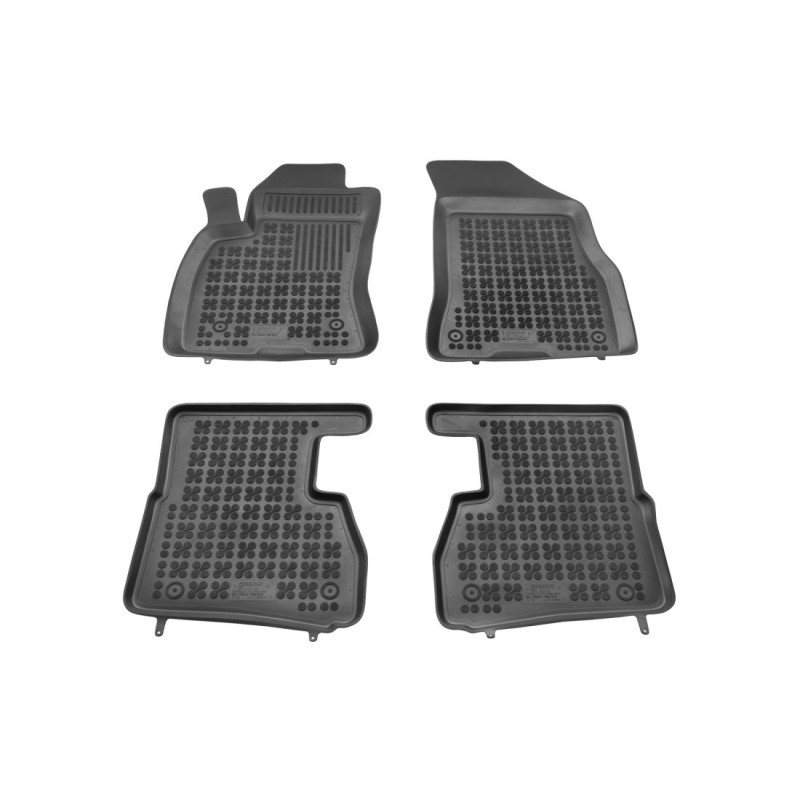 Λαστιχένια πατάκια Rezaw Plast για FIAT Doblo II (2010-2019) / OPEL Combo D (2011-2018) 5/7 - seats - τύπου σκαφάκι - 4τμχ.