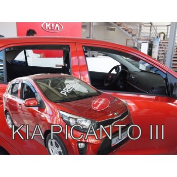 Ανεμοθραύστες για Kia Picanto (2017+) 4 τμχ. εμπρός και πίσω