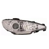 Φανάρια εμπρός angel eyes για Peugeot 206 - χρωμίου με led , με λάμπες (Η1) - σετ 2τμχ.