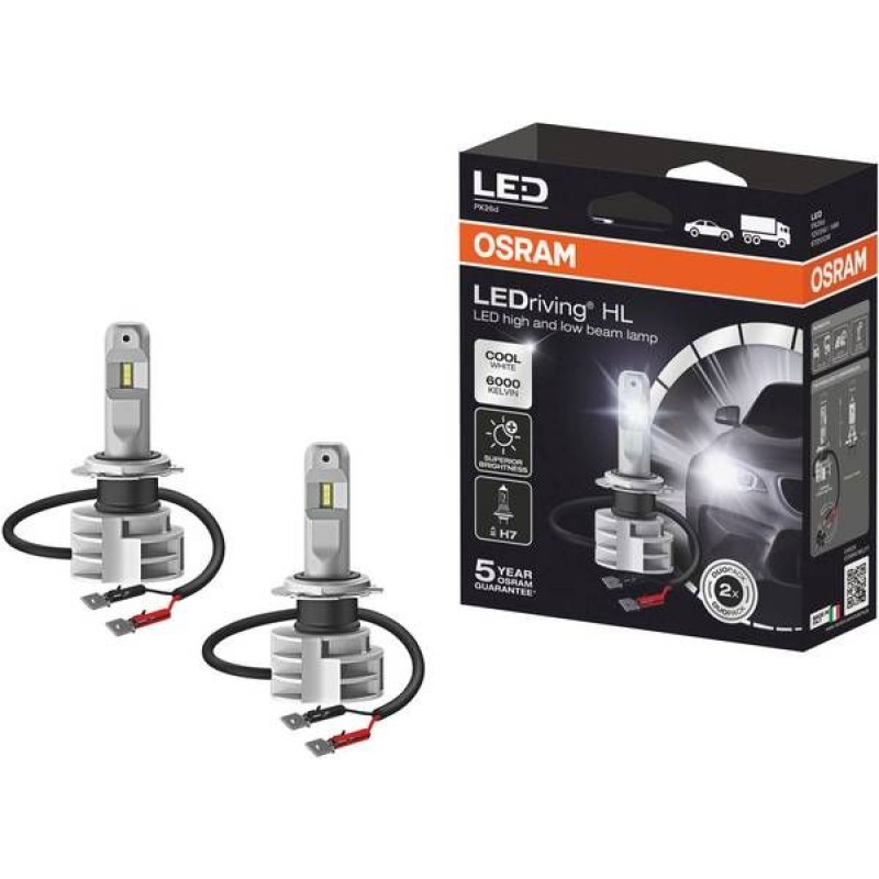 Led λάμπες φαναριών H7 - OSRAM - 2τμχ.