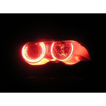 Δαχτυλίδια angel eyes για BMW E46 coupe (1998-2003) / BMW E46 Sedan, Combi (1998-2005) - κόκκινο χρώμα