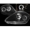 Φανάρια εμπρός angel eyes για Mitsubishi Eclipse (2000-2005) - black , με λάμπες (Η1) - σετ 2τμχ.