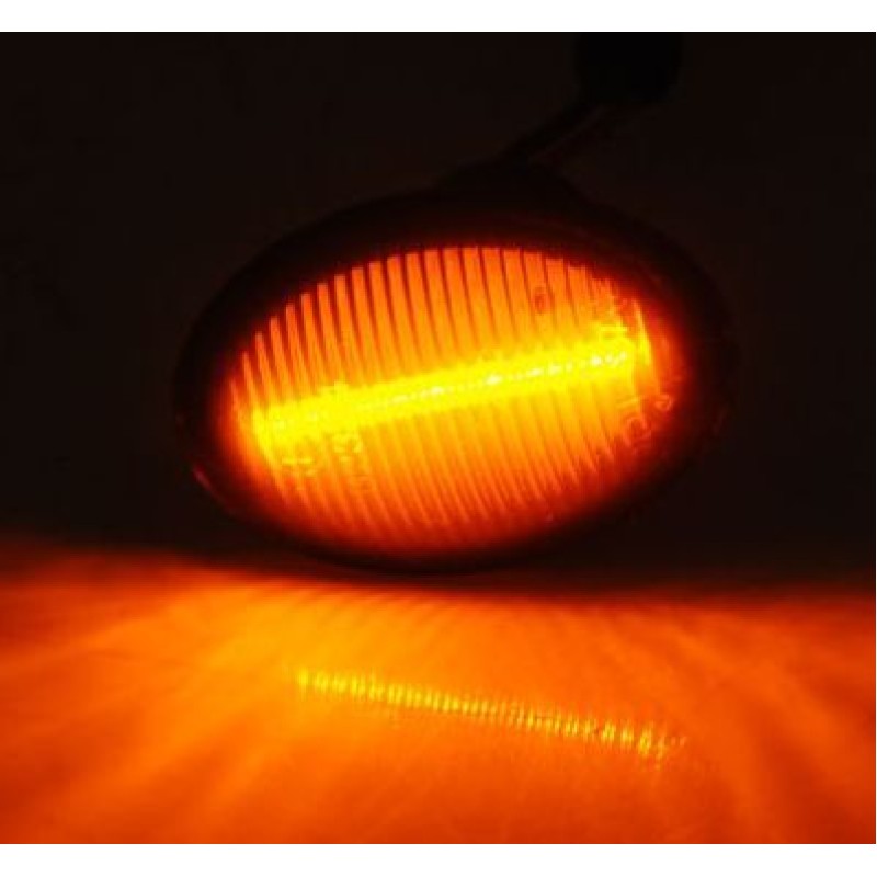 Led φλας για FIAT 500 (2007+) / FORD KA (2008+) / LANCIA YPSILON - smoke - σετ 2τμχ.