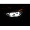 Δαχτυλίδια angel eyes για  BMW F30 - U-Design - με 2 χρώματα και λειτουργία φλας (λευκό και κίτρινο)