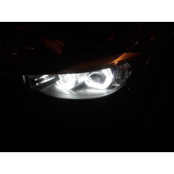 Δαχτυλίδια angel eyes για  BMW F30 - U-Design - με 2 χρώματα και λειτουργία φλας (λευκό και κίτρινο)