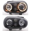 Φανάρια εμπρός angel eyes για Vw Golf IV R32 - μαύρα , χωρίς λάμπες (Η7) - σετ 2τμχ.