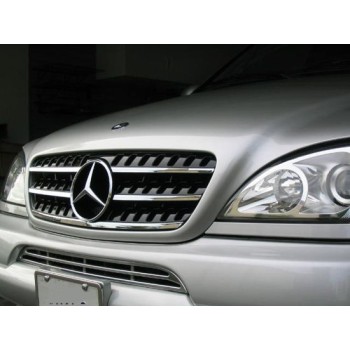 Μάσκα για Mercedes     ML W163 (W164 design) (1998-2005) -μαύρη με πλαίσιο   χρωμίου