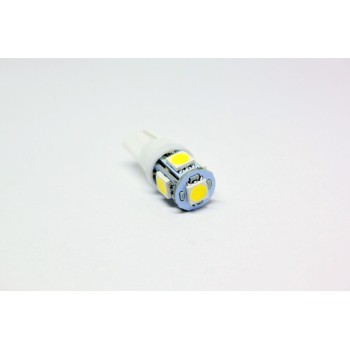 Led λάμπα τύπου Τ10 με 5 SMD led 5000K - 1τμχ.