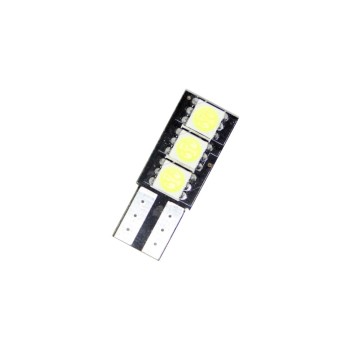 Led λάμπα τύπου Τ10 10W με 3 SMD led από τη μία πλευρά  - CANBUS - 1τμχ.