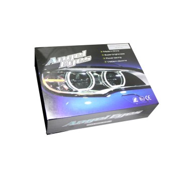 Δαχτυλίδια angel eyes για  BMW E90 - U-Design Crystal λευκά