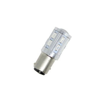 Led λάμπα BA15S με 16 ultra bright led και προτζέκτορα διπλού φωτισμού κόκκινη - 1τμχ.