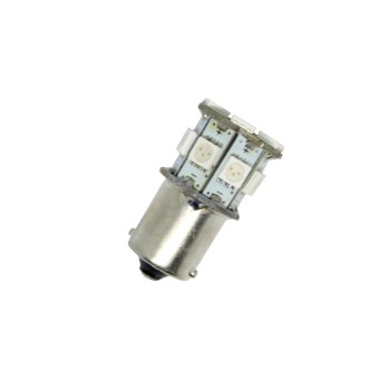 Led λάμπα τύπου BA15S με 13 SMD led διπλού φωτισμού κόκκινη - 1τμχ.