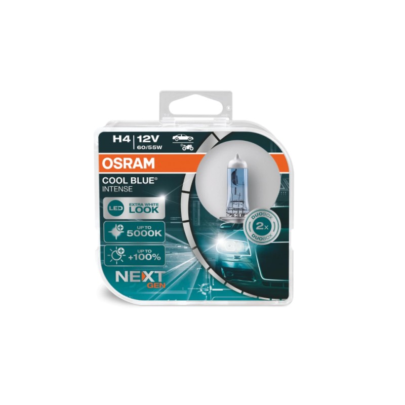 Λάμπα αλογόνου H4 - Osram COOL BLUE INTENSE NEXT GEN - 2 τμχ. καρτέλα