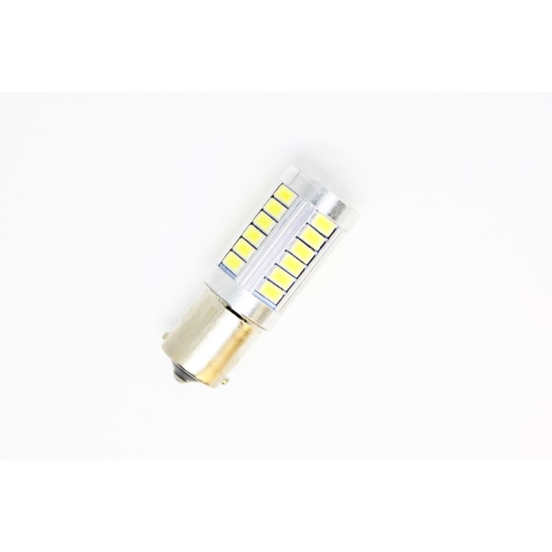 Led λάμπα BA15S с 33 led 5630 και προτζέκτορα, διπλού φωτισμού - λευκό χρώμα