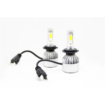 Led λάμπες Η7  για μεσαία ή μεγάλα φώτα S2 - 30 800 lux , 18 Watt - COB 6000K - 300% πιό έντονη φωτεινότητα 2τμχ.