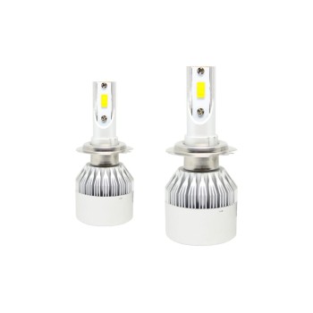 Led λάμπες Η7 για μεσαία ή μεγάλα φώτα 7600 lumen , 36 Watt - COB 6000K - 2τμχ.