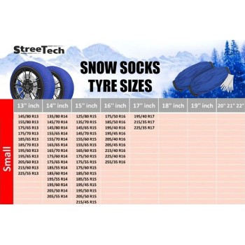 Χιονοκουβέρτες Streetech - μπλε χρώμα - μέγεθος S - σετ 2τμχ.