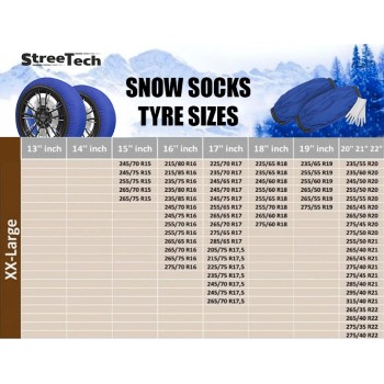 Χιονοκουβέρτες Streetech - μπλε χρώμα - μέγεθος XXL - σετ 2τμχ.