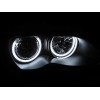 Δαχτυλίδια angel eyes για BMW E46 coupe (1998-2003) / BMW E46 Sedan, Combi (1998-2005) με 4 μεγάλα δαχτυλίδια 144mm - Λευκό χρώμα