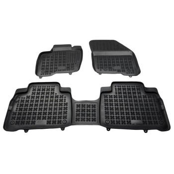 Λαστιχένια πατάκια Rezaw Plast για FORD Galaxy III (2015-2023) / FORD S-Max II (2015+) - τύπου σκαφάκι - 3τμχ.