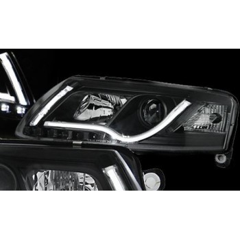 Φανάρια εμπρός led lightbar για Audi A6 4F (2004-2008) , με λάμπες (Η1) - σετ 2τμχ.