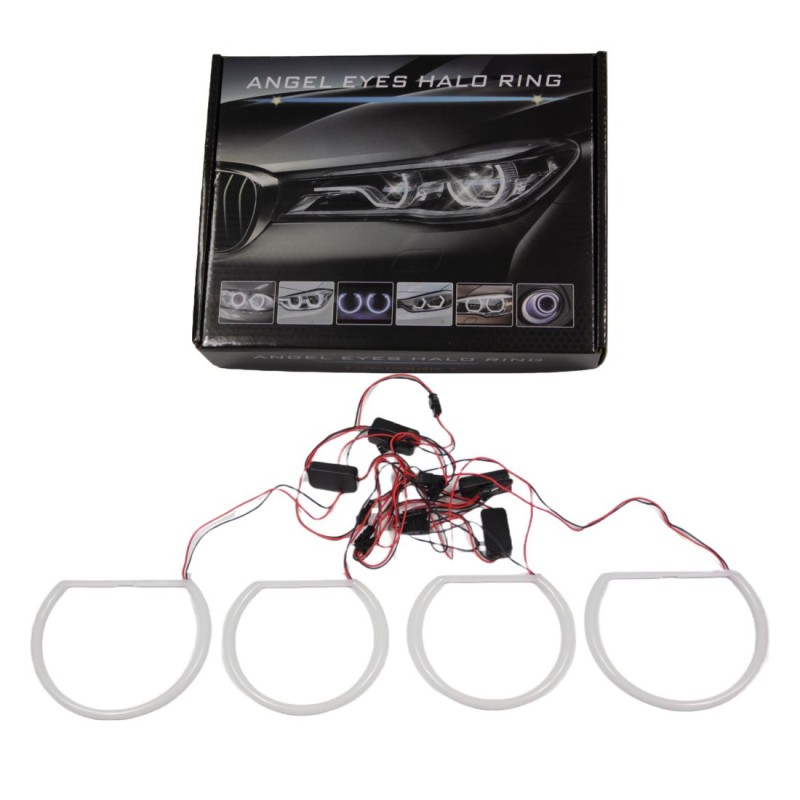 Δαχτυλίδια angel eyes για  BMW E46 coupe (1998-2003) / BMW E46 Sedan, Combi (1998-2005) - lightbar design - Λευκό χρώμα