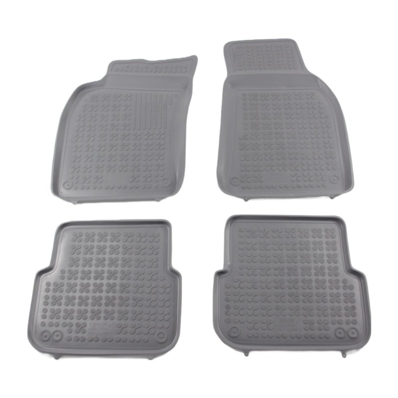 Λαστιχένια πατάκια Rezaw Plast για Audi A6 (2004-2008) / A6 Allroad (2006-2011) - τύπου σκαφάκι - γκρι - 4τμχ.