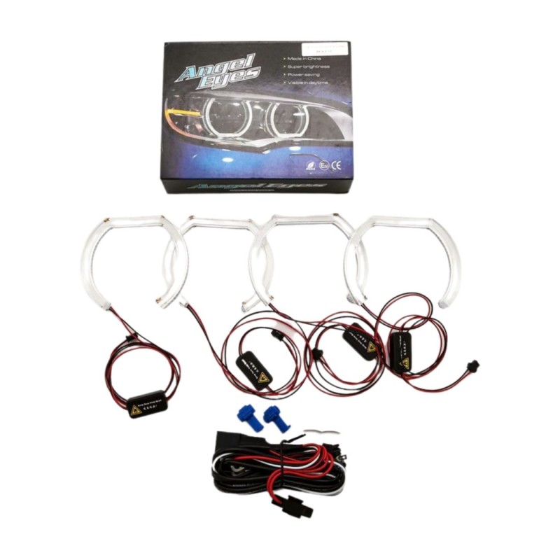 Δαχτυλίδια angel eyes για  BMW E46 sedan, combi (1998-2005) / E46 coupe (1998-2003) - U-Design με 4 προτζέκτορες