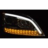 Φανάρια εμπρός led για Mercedes ML W164 (2005-2008) chrome με τρεχούμενο φλας - σετ 2τμχ.