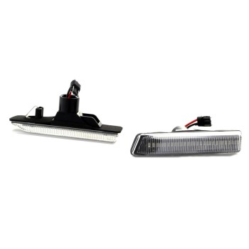 Led φλας φτερού για BMW E36 / E53 (1999-2006) - χρωμίου με τρεχούμενο φλας - σετ 2τμχ.