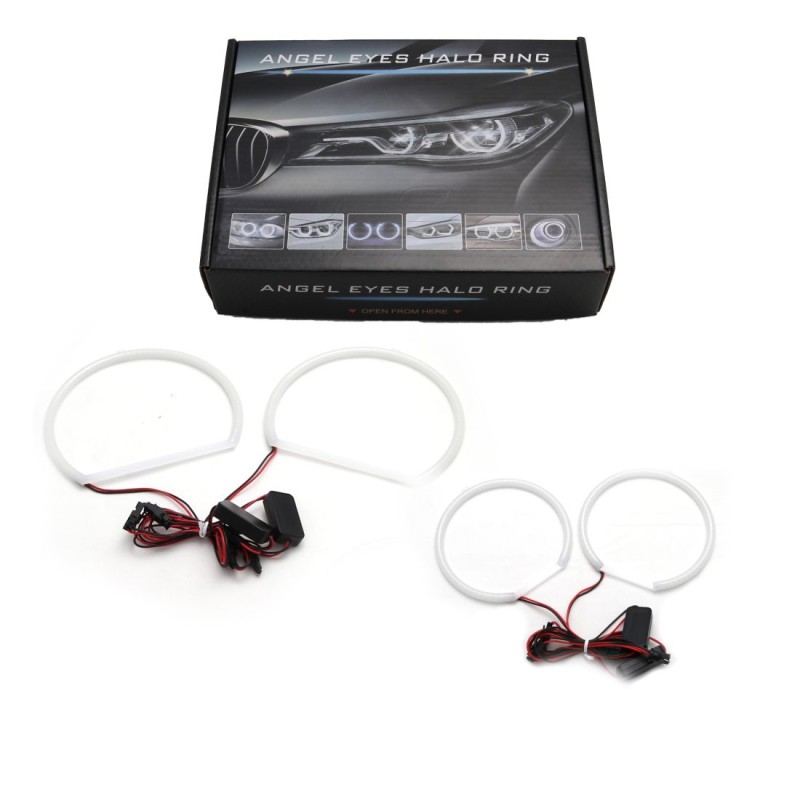 Δαχτυλίδια angel eyes για  BMW X5 E53 (1999-2007) led - με επικάλυψη ματ - Λευκό χρώμα