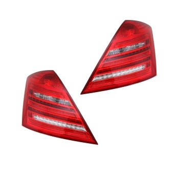 Πίσω φανάρια led για Mercedes W221 S-class (2005-2011) - facelift design με τρεχούμενο φλας - σετ 2τμχ.