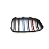 Καρδιές μάσκας για BMW F10 / F11  (2010+) με διπλή γρίλια - tri color - 2τμχ.