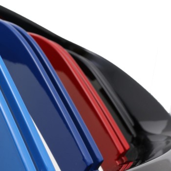 Καρδιές μάσκας για BMW F10 / F11  (2010+) με διπλή γρίλια - tri color - 2τμχ.