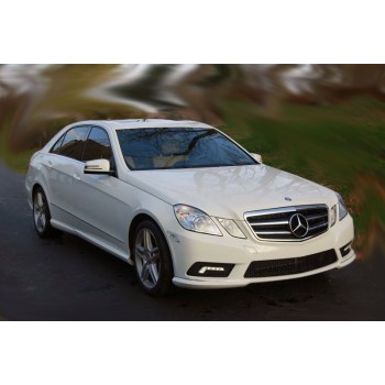 Μάσκα για Mercedes W212 E-Class (2009+) - μάυρη με πλαίσιο χρωμίου