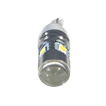 Led λάμπα T10 με 5 led 3030 και προτζέκτορα - 1τμχ.