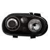 Φανάρια εμπρός angel eyes για Vw Golf IV R32 - μαύρα , χωρίς λάμπες (Η7) - σετ 2τμχ.