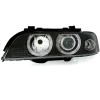 Φανάρια εμπρός angel eyes για BMW E39 (1995-2000) - μαύρο χρώμα , χωρίς λάμπες (Η7) - σετ 2τμχ.