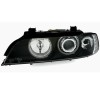 Φανάρια εμπρός angel eyes CCFL για BMW E39 (1995-2003) - μαύρα , με λάμπες (Η1) - σετ 2τμχ.