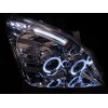 Φανάρια εμπρός angel eyes για Toyota Land Cruiser 120 (2003-2009) - chrome , χωρίς λάμπες (Η7) - σετ 2τμχ.