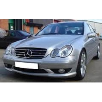 Μάσκα για Mercedes   W203 (2000-2007) - 4 γρίλιες μαύρες