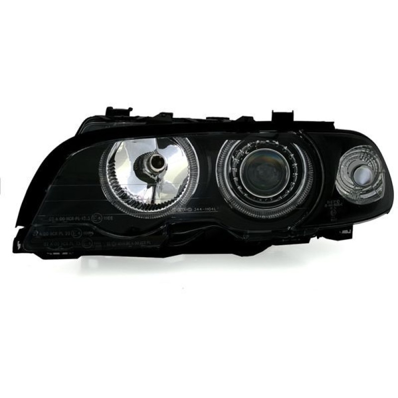 Φανάρια εμπρός angel eyes για BMW E46 coupe και cabrio (1999-2003) , χωρίς λάμπες (Η7) - σετ 2τμχ.