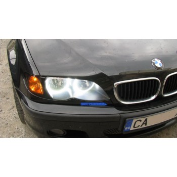 Δαχτυλίδια angel eyes για  BMW E46 (1998-2005) με 60 led - Λευκό χρώμα