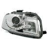 Φανάρια εμπρός led Dayline για Audi A3 (2003-2008) - chrome , με λάμπες (Η9) - σετ 2τμχ.