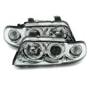 Φανάρια εμπρός angel eyes για Audi A4 (1995-1998) - chrome , με λάμπες (Η1) - σετ 2τμχ.