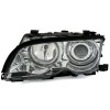 Φανάρια εμπρός angel eyes για BMW E46 sedan (2001-2003) - chrome , χωρίς λάμπες (Η7) - σετ 2τμχ.