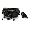 Φανάρια εμπρός BMW E46 sedan (1998-2001) angel eyes με CCFL - μαύρα , με λάμπες (Η1) - σετ 2τμχ.