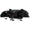 Φανάρια εμπρός BMW E39 (1995-2003) angel eyes - μαύρα , με λάμπες (Η1) - σετ 2τμχ.
