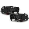 Φανάρια εμπρός Audi A3 (1996-2000) angel eyes - μαύρα , με λάμπες (Η1) - σετ 2τμχ.