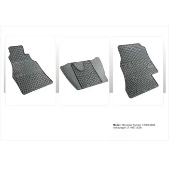 Λαστιχένια πατάκια MERCEDES Sprinter (1996-2006) / VW LT (2000-2006) - 3τμχ.